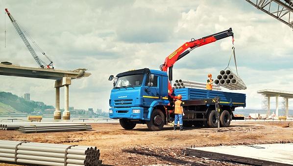 6586 001-01 с КМУ PALFINGER PK 15500A на шасси КАМАЗ 65117