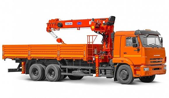 6586 1200-01 с КМУ Kanglim KS1256G-II на шасси КАМАЗ 65117