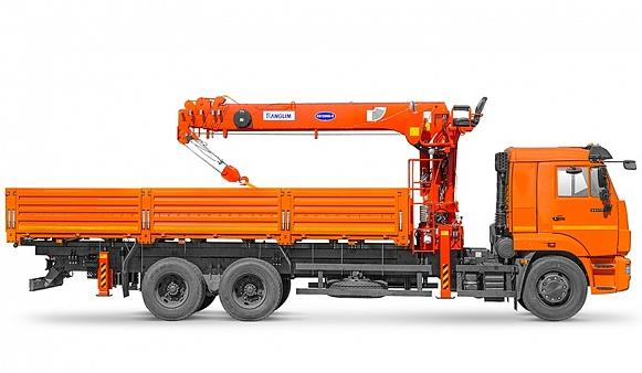 6586 1200-01 с КМУ Kanglim KS1256G-II на шасси КАМАЗ 65117